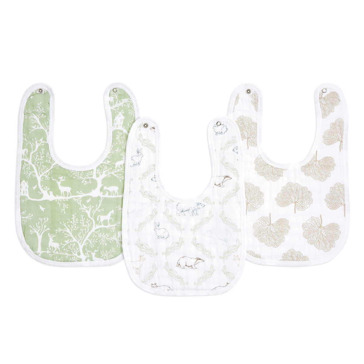 aden + anais Essentials bib folded to show soft muslin cotton for everyday meals