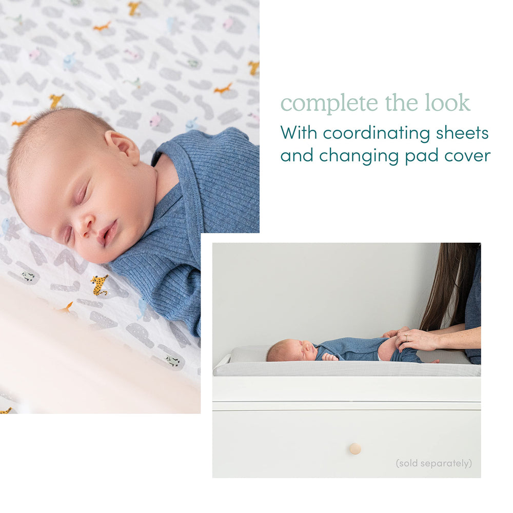 Aden + Anais Essentials blanket 50x38 reversible with muslin front for cozy versatility.