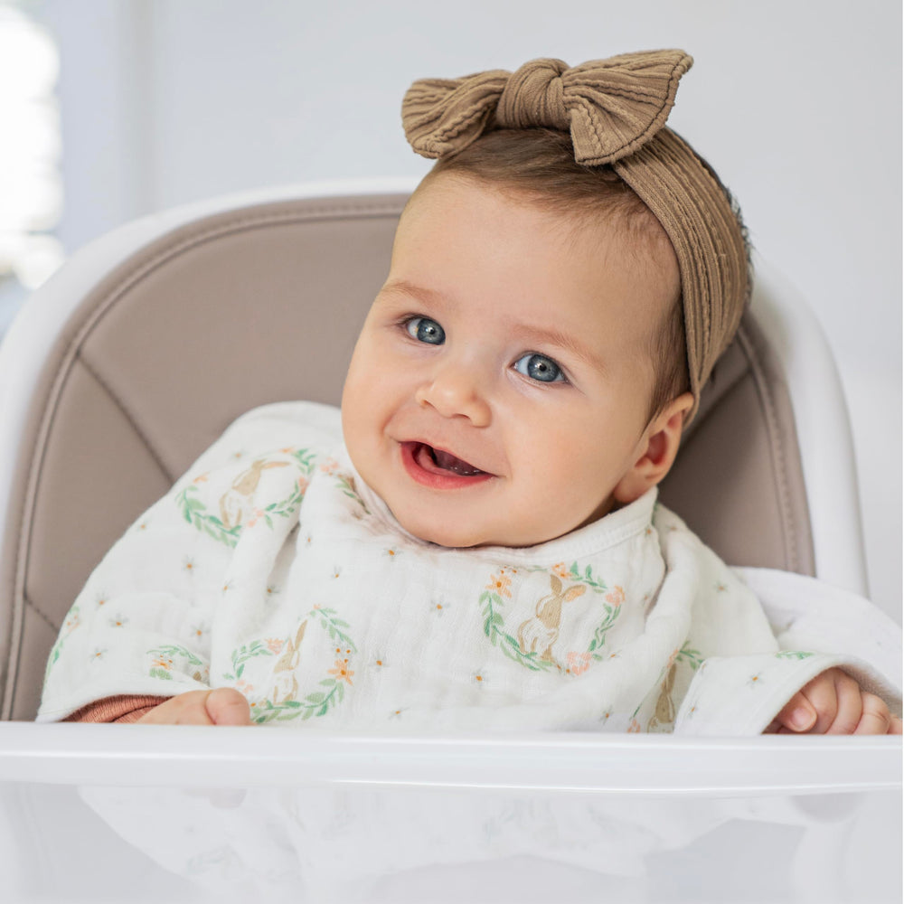 Aden + Anais Essentials burpy bib kidney-shape with snaps for secure use