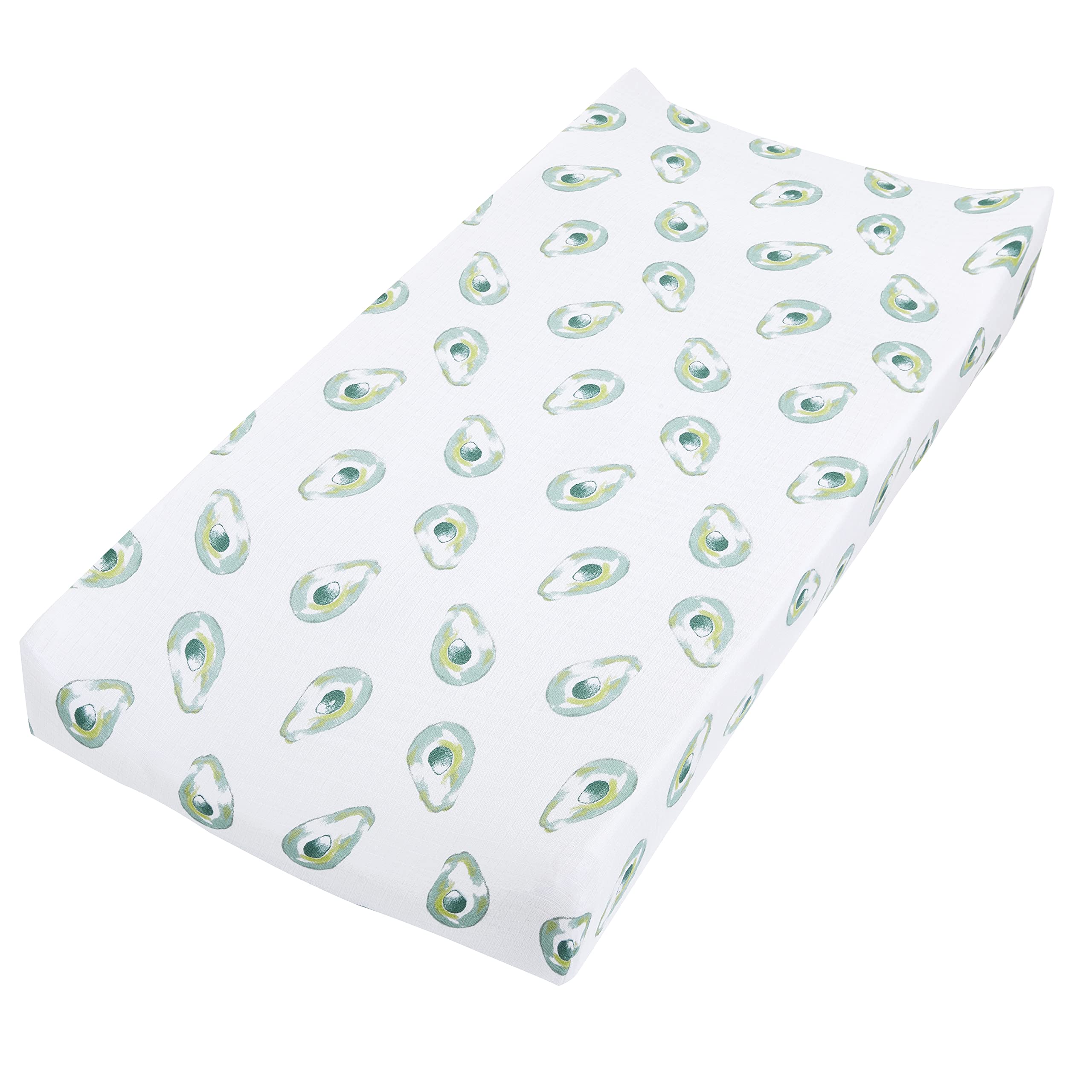 aden + anais essentials changing pad cover avocados close-up highlights breathable muslin for baby comfort