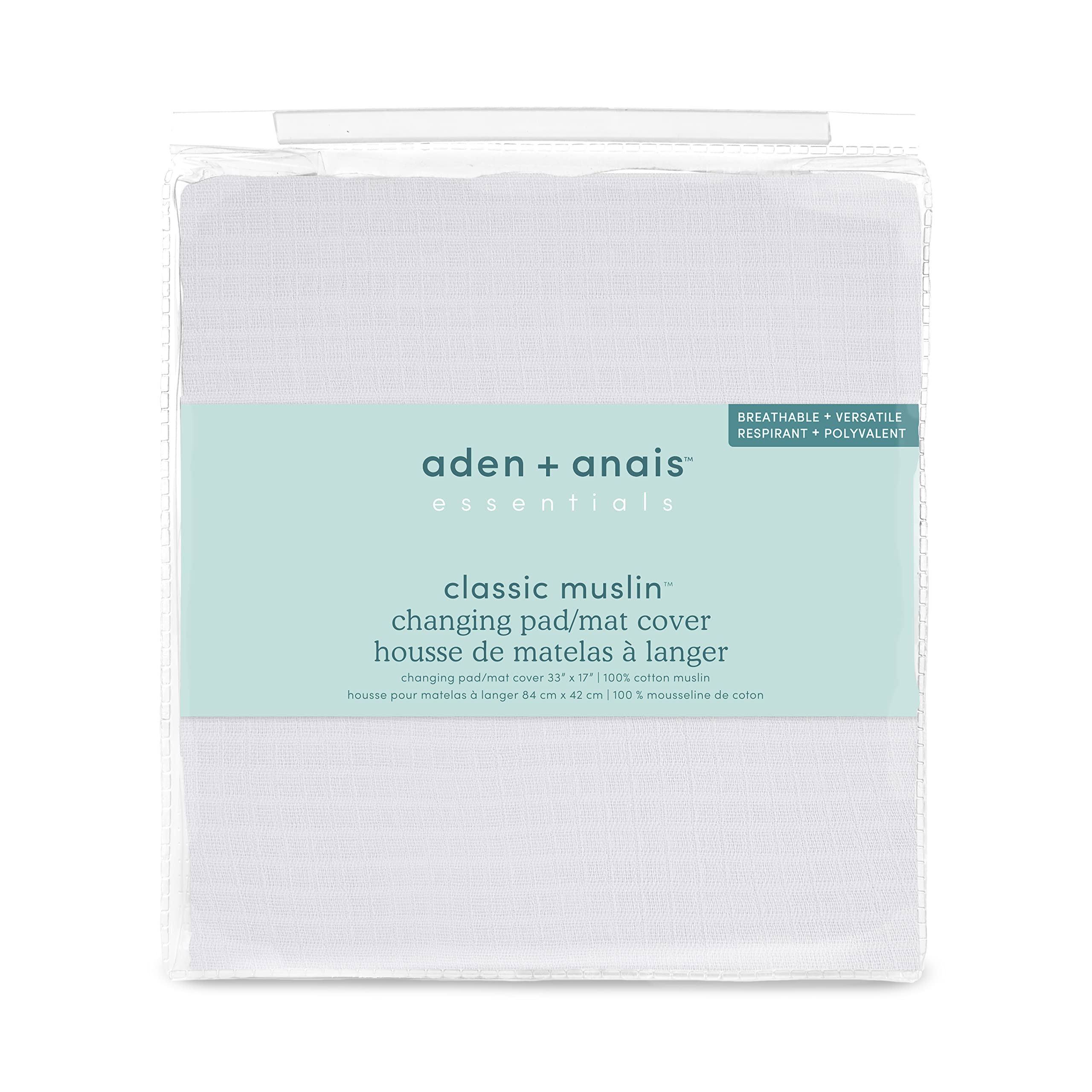aden + anais essentials changing pad cover fits standard 7x33 inch pads
