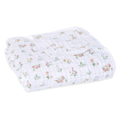 aden + anais Essentials Dream Blanket close-up shows breathable muslin texture for baby comfort