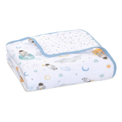 aden + anaïs Essentials Dream Blanket closeup texture showing breathable muslin comfort for newborns.