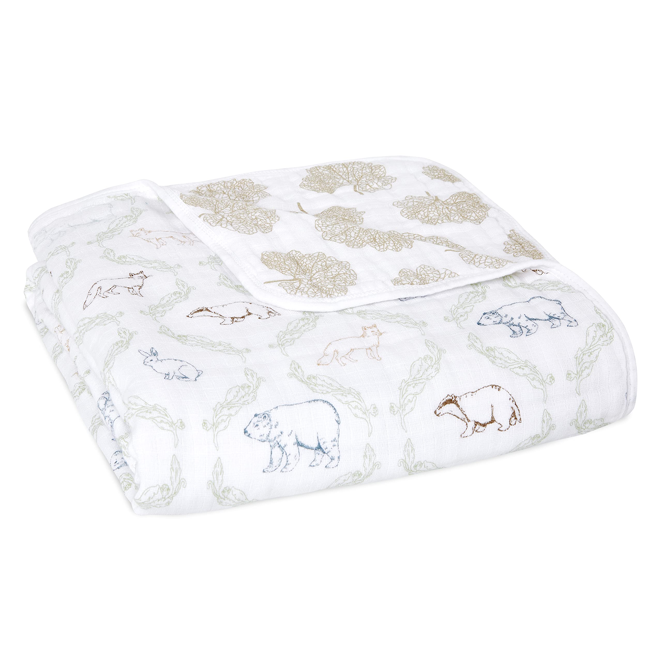 aden + anais Essentials Dream Blanket outer view—breathable muslin comfort for baby calm
