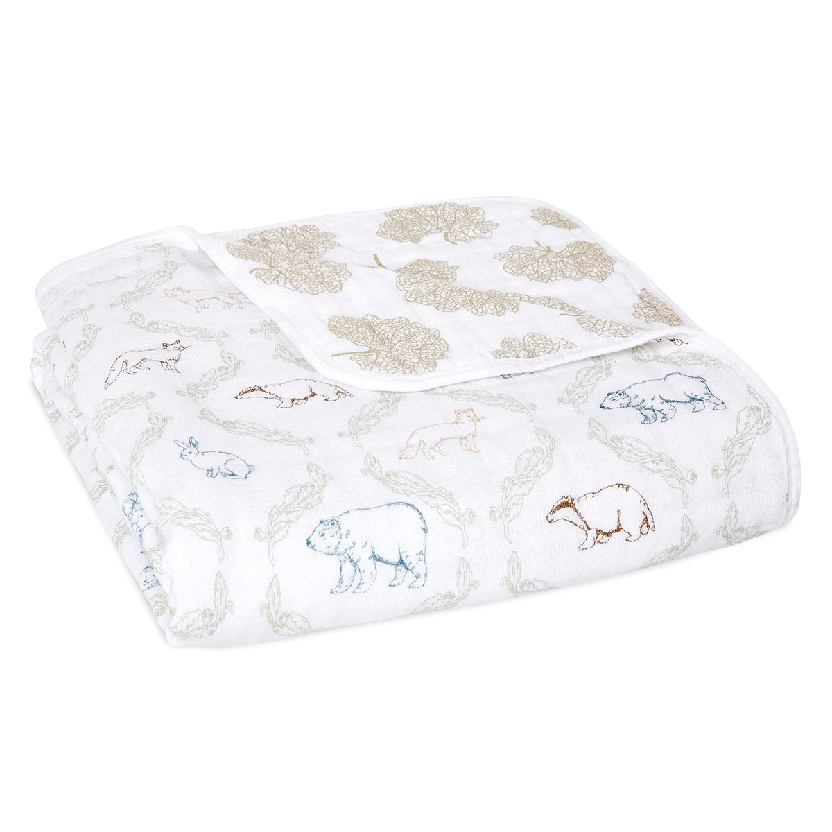 aden + anais Essentials Dream Blanket outer view—breathable muslin comfort for baby calm