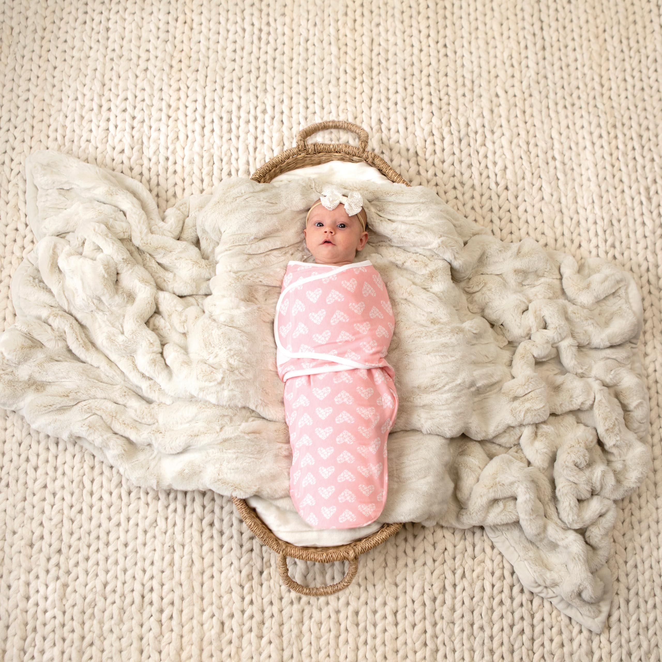 aden + anais essentials easy wrap knit texture closeup highlights soft breathable cotton.