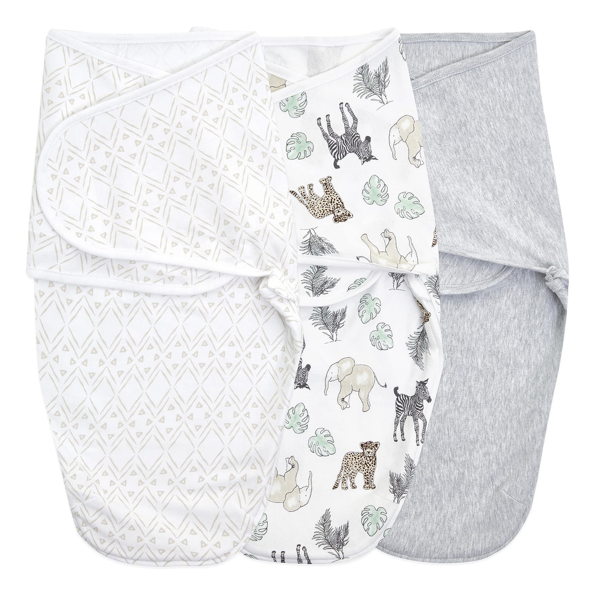 aden + anais Essentials Easy Wrap closeup shows soft cotton knit for gentle newborn comfort