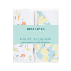 aden + anais Essentials hooded bath towel after-bath-use demonstrates easy wrapping and cozy kid time