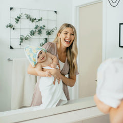 aden + anais Essentials hooded bath towel cotton-texture communicates durability and softness after many washes