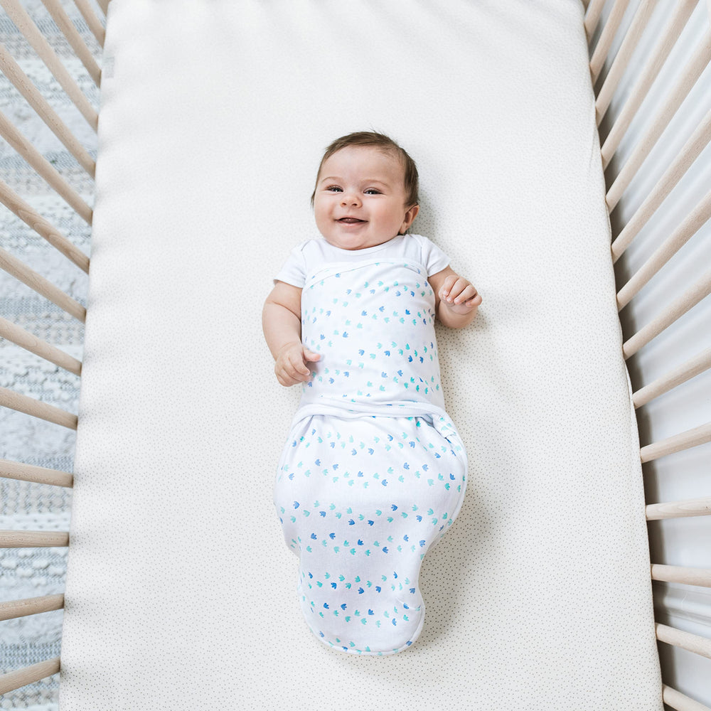 aden + anais Essentials Large swaddle fits 14–18 lbs for growing babies