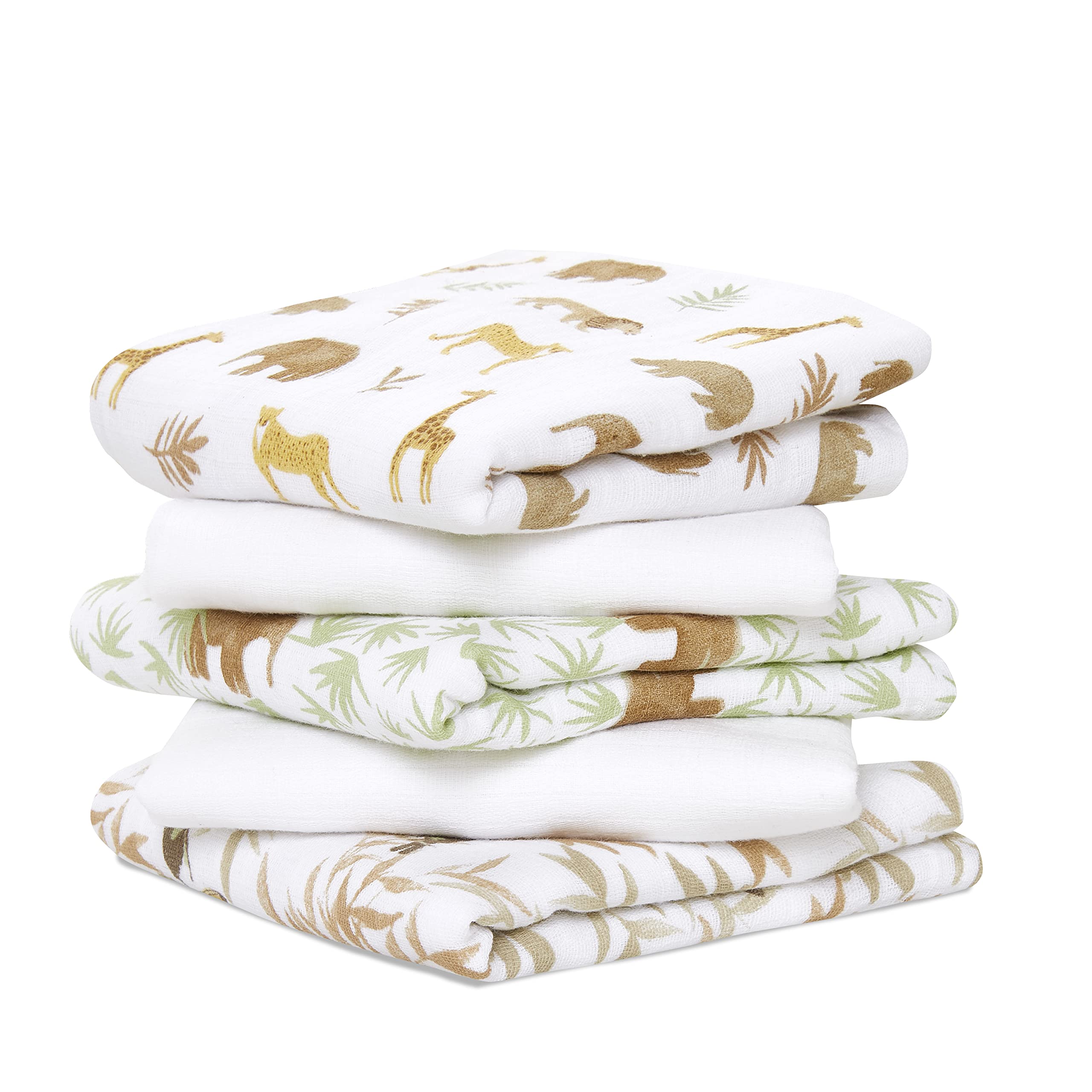 aden + anais Essentials Musy Squares packed in a diaper bag for on the go mess control