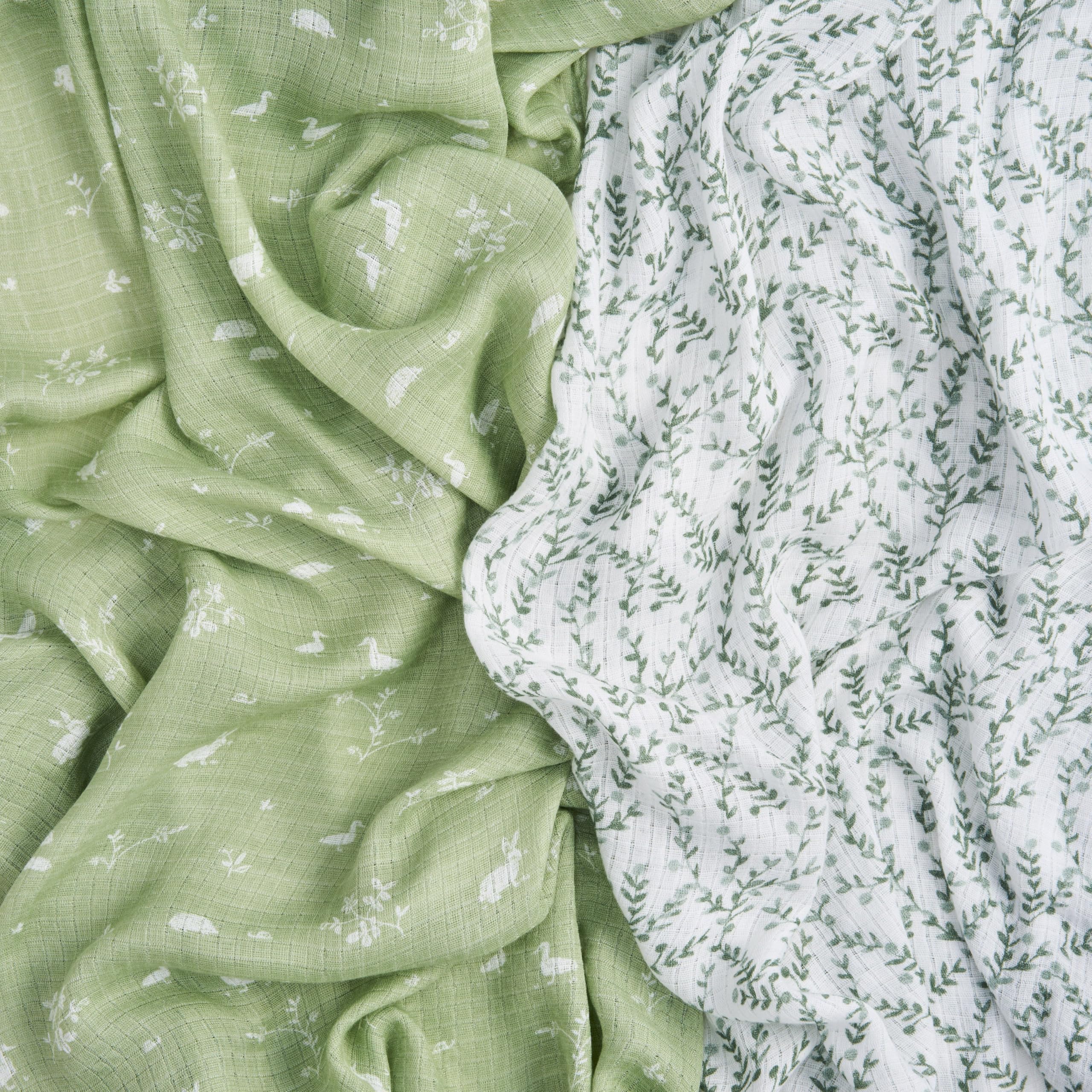 aden + anais Nature Friends swaddle care-instructions image showing easy care.