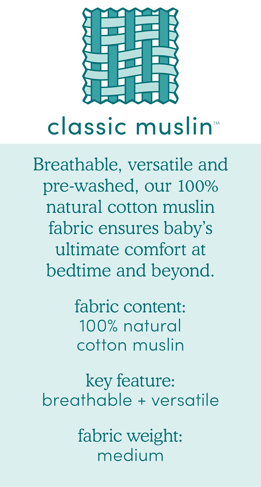 aden + anais Essentials swaddle 44x44 inches, ideal for car rides and tummy time
