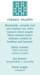 aden + anais Essentials swaddle 44x44 inches, ideal for car rides and tummy time