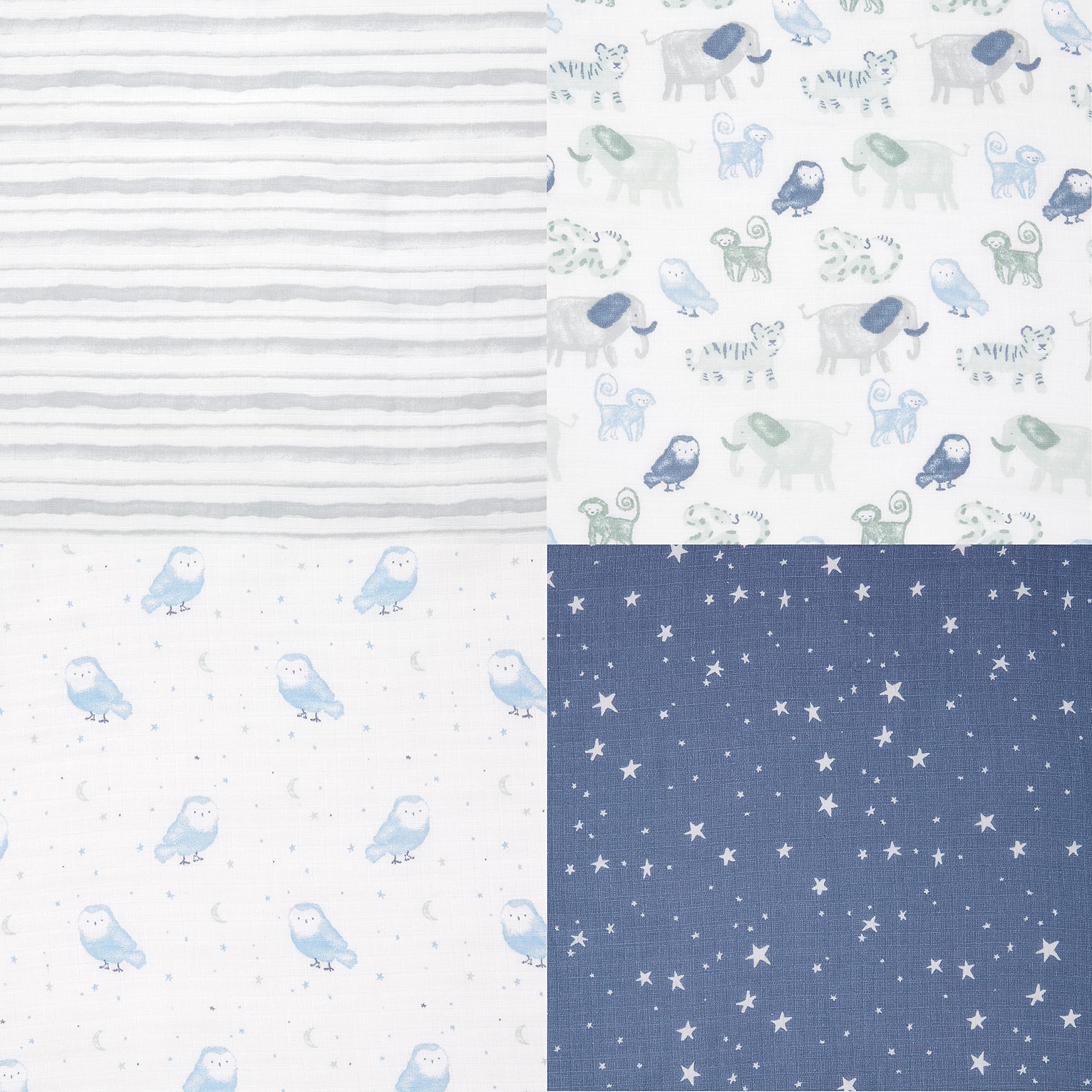 aden + anais Essentials swaddle blanket gift set presents a thoughtful baby shower gift.