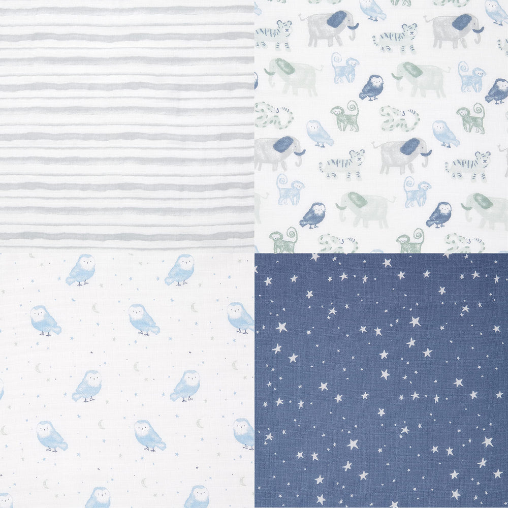 aden + anais Essentials swaddle blanket gift set presents a thoughtful baby shower gift.