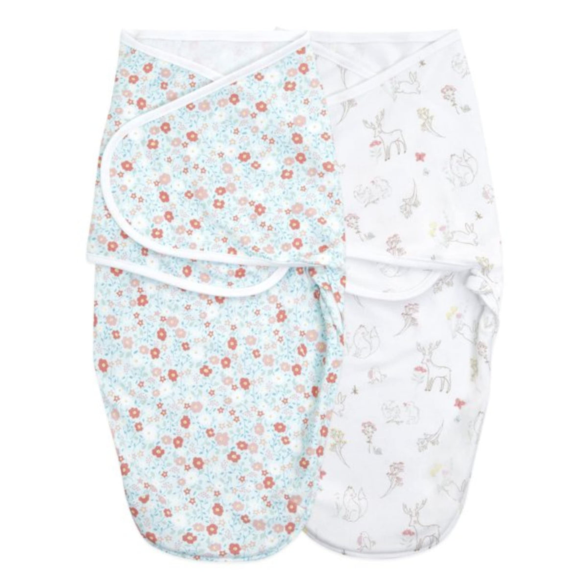 aden + anais Essentials swaddle wrap bottom zipper closeup enables easy diaper changes.
