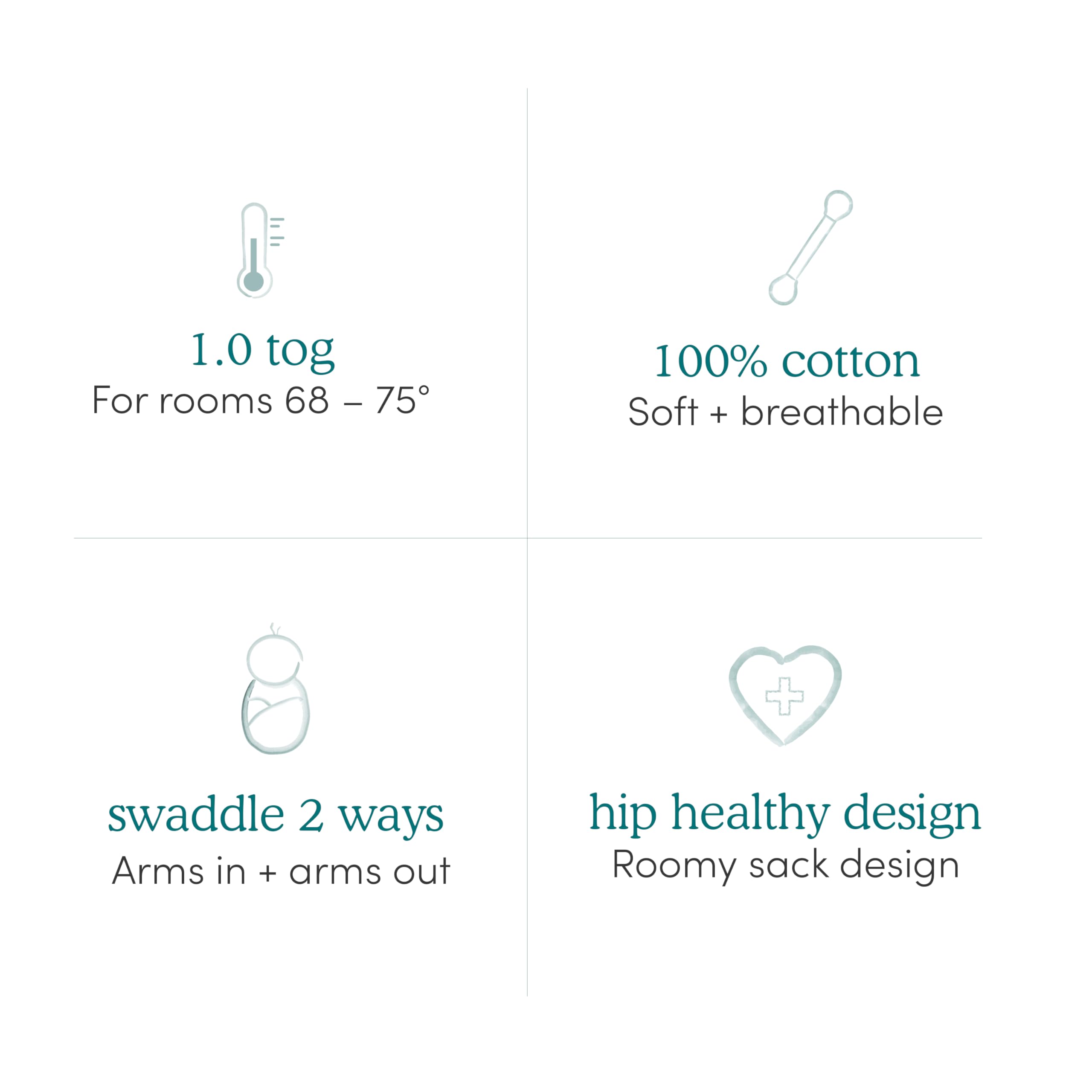 aden + anaïs Winnie swaddle three-pack laid out for gifting and planning