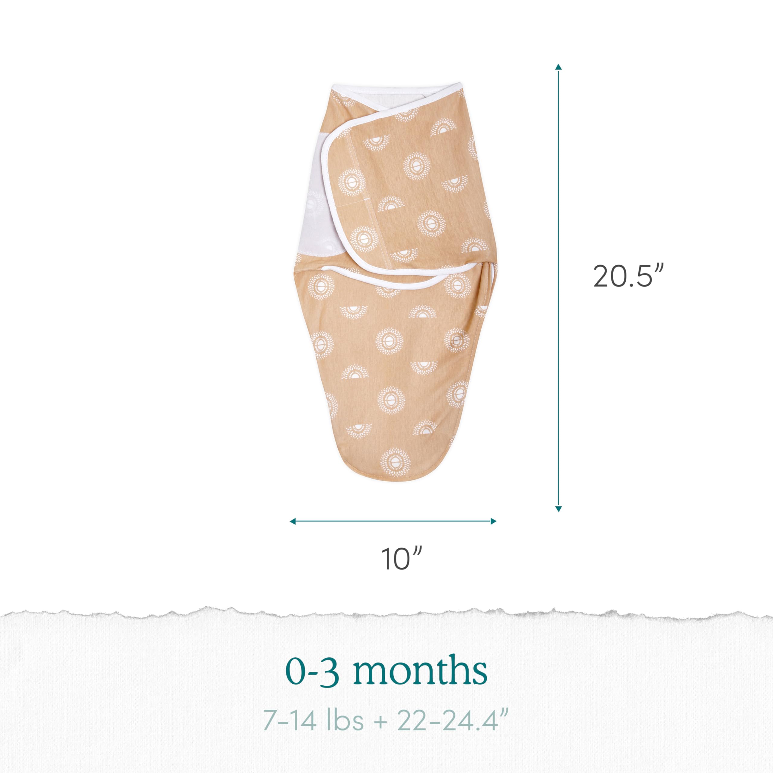aden + anaïs Winnie swaddle on a sleeping infant emphasizes breathable TOG 1.0 warmth