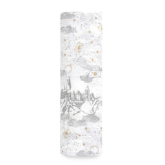 aden + anais Harry Potter swaddle blanket closeup fabric shows breathable muslin texture for baby comfort