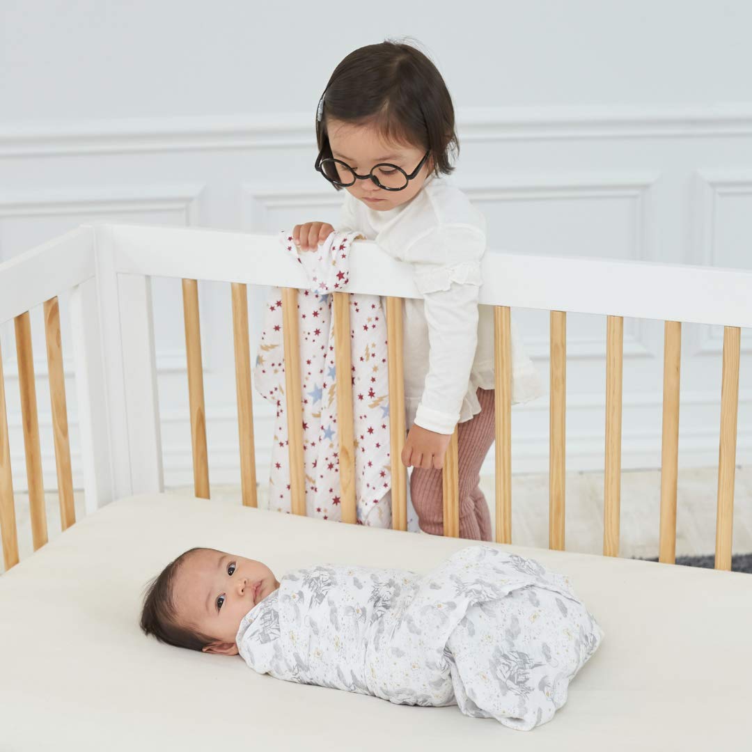 aden + anais Harry Potter swaddle blanket soft muslin texture visible for breathable daytime naps