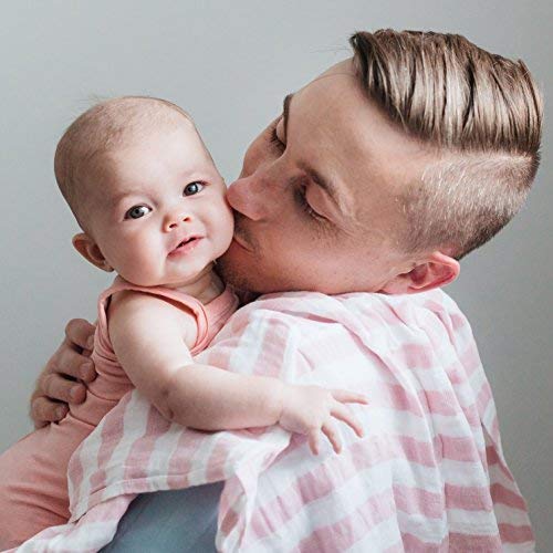 aden + anais Heart Breaker muslin blanket serving as receiving blanket for gentle warmth
