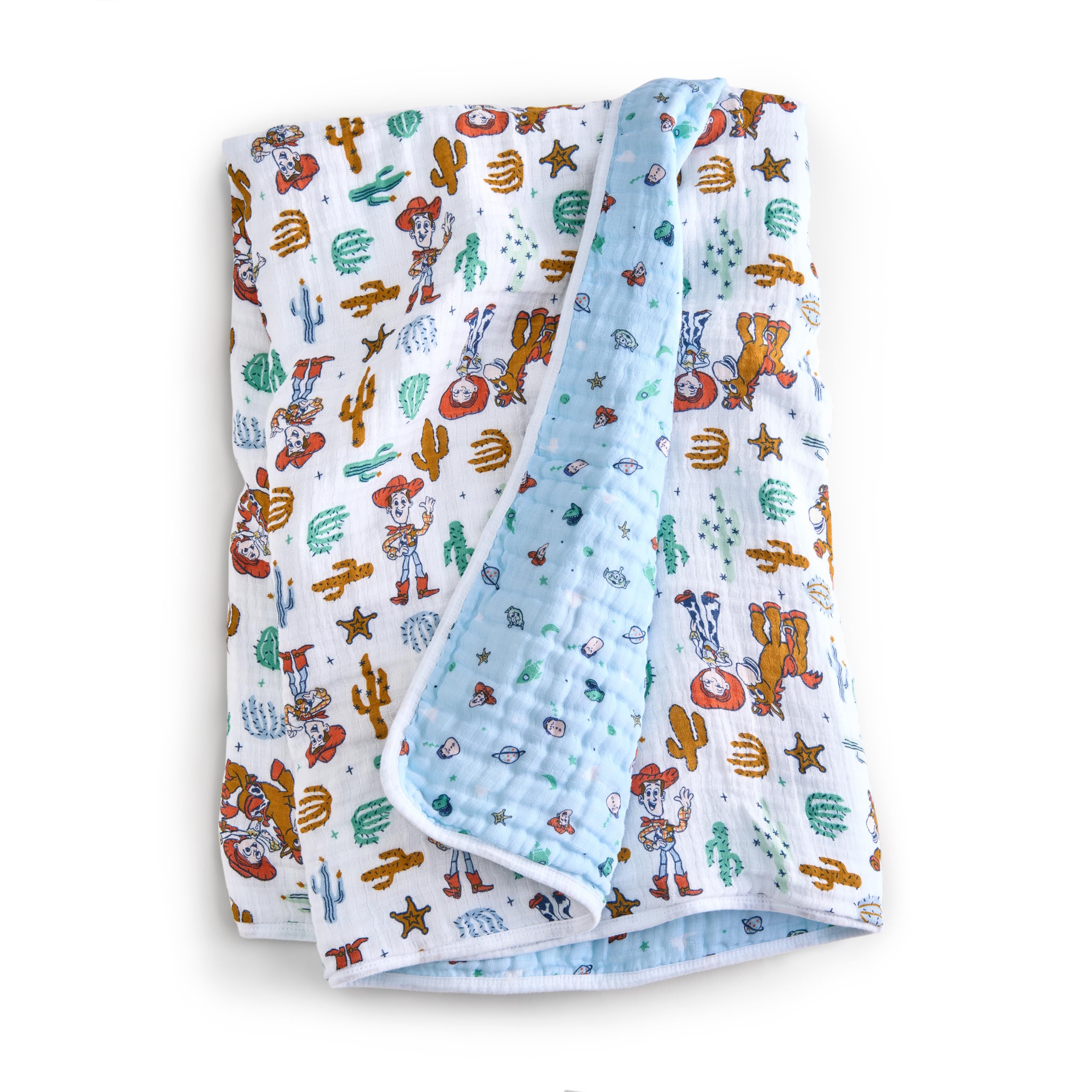 aden + anais muslin blanket detail close-up highlights breathable layered fabric