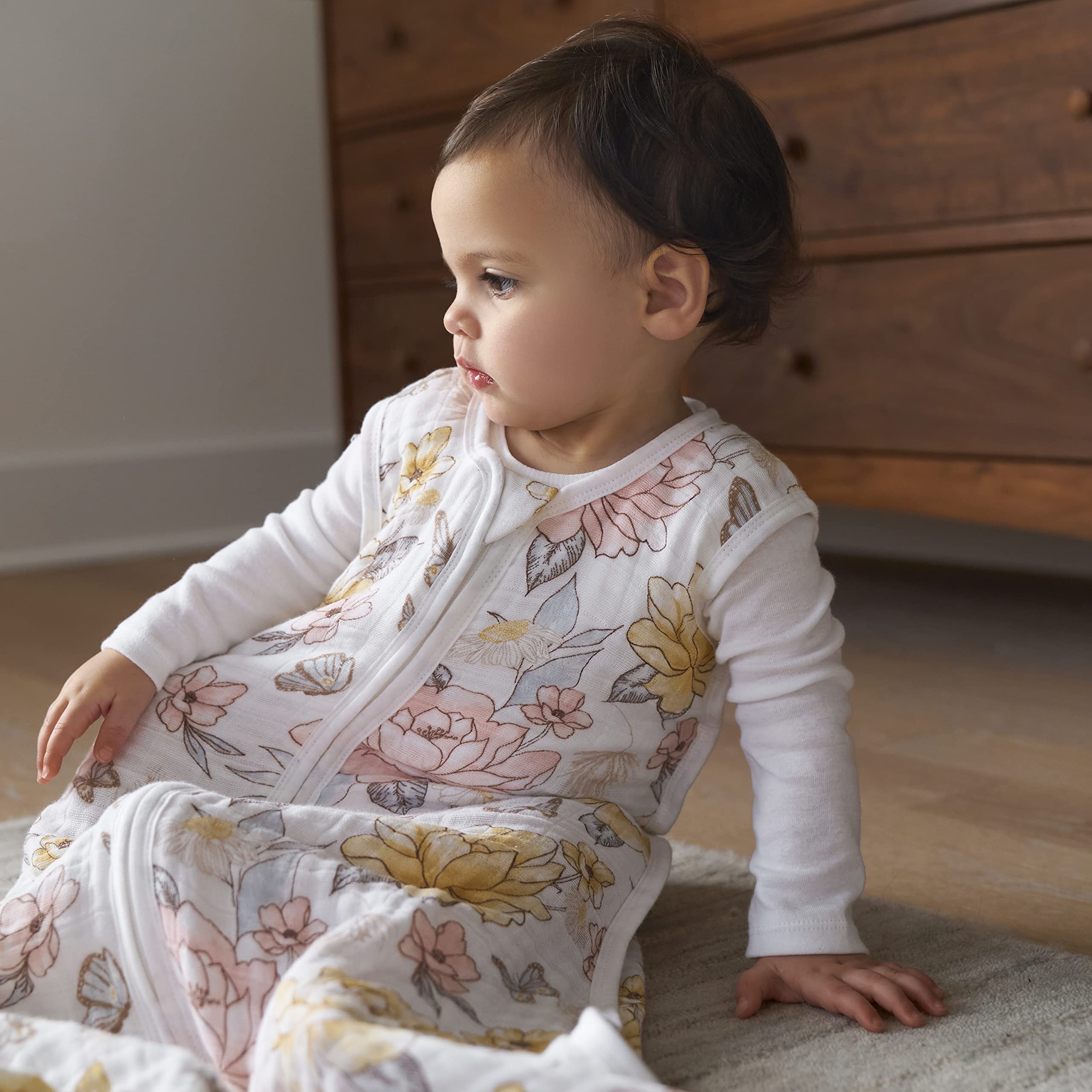 aden + anais muslin fabric close-up rosewood shows soft, breathable two-layer weave