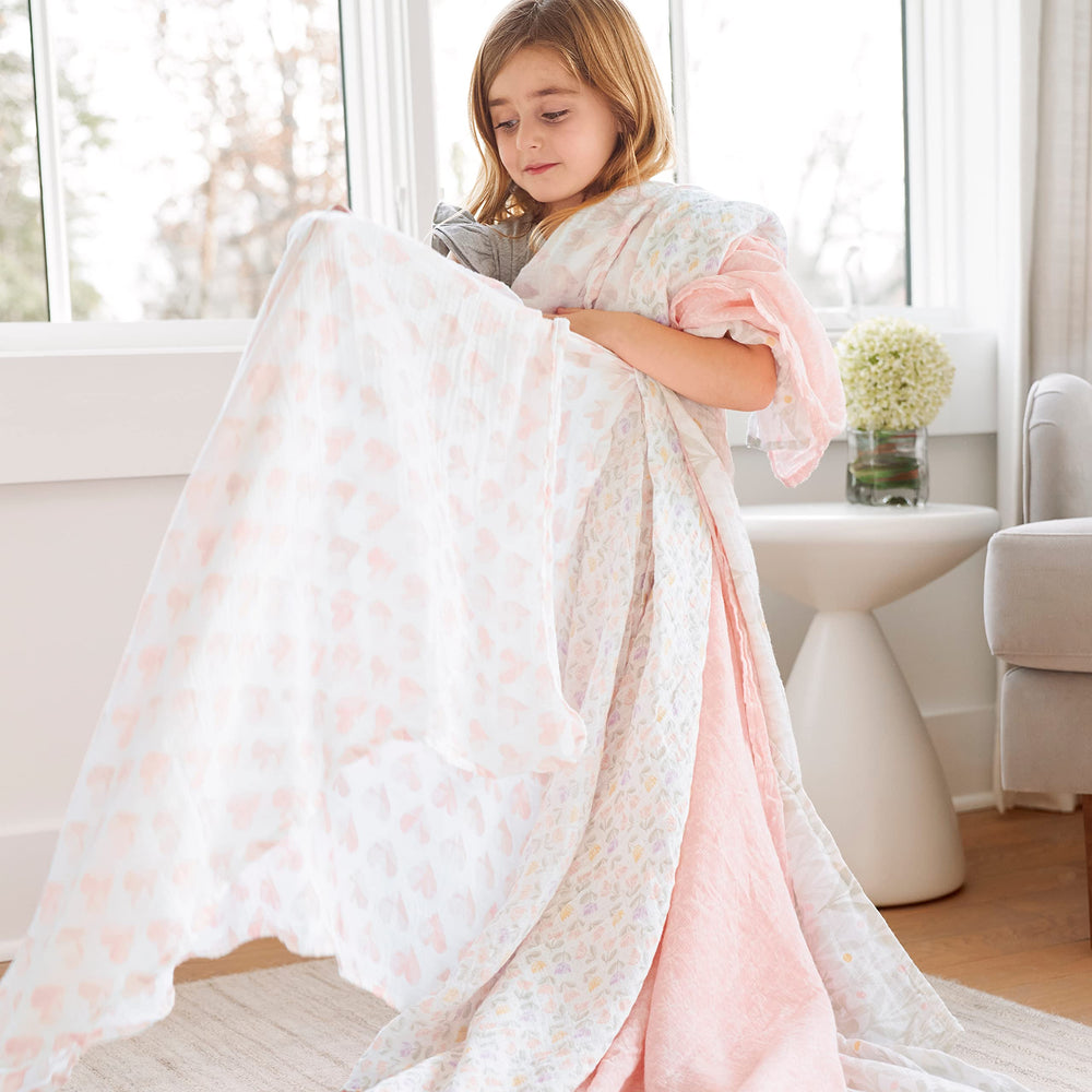 aden + anais Piece of My Heart swaddle packaged giftable presentation for baby shower gift