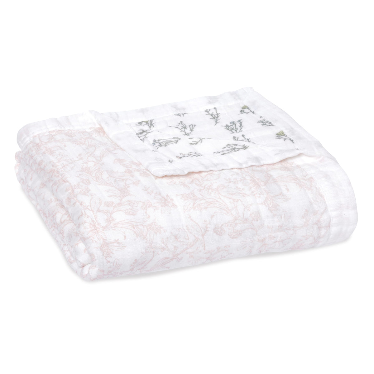 aden and anais silky soft bamboo blanket folded for cozy snuggles and easy portability
