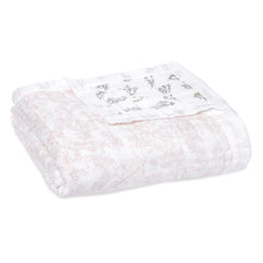 aden and anais silky soft bamboo blanket folded for cozy snuggles and easy portability