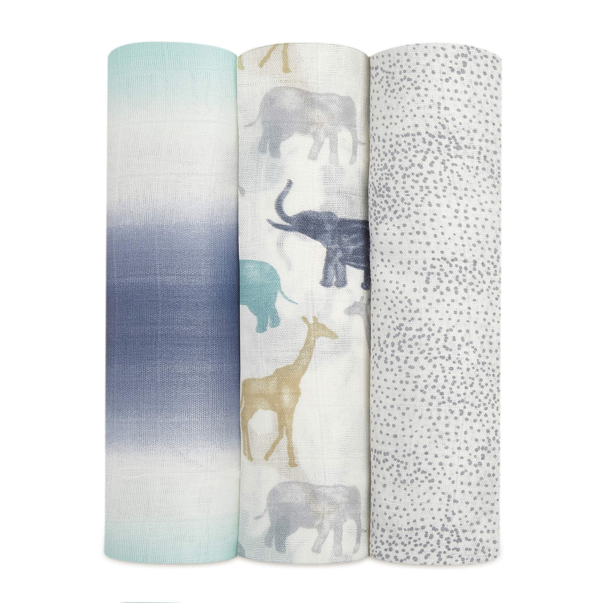 aden + anais Silky Soft Swaddle bamboo fabric feels gentle on baby's skin and breathable