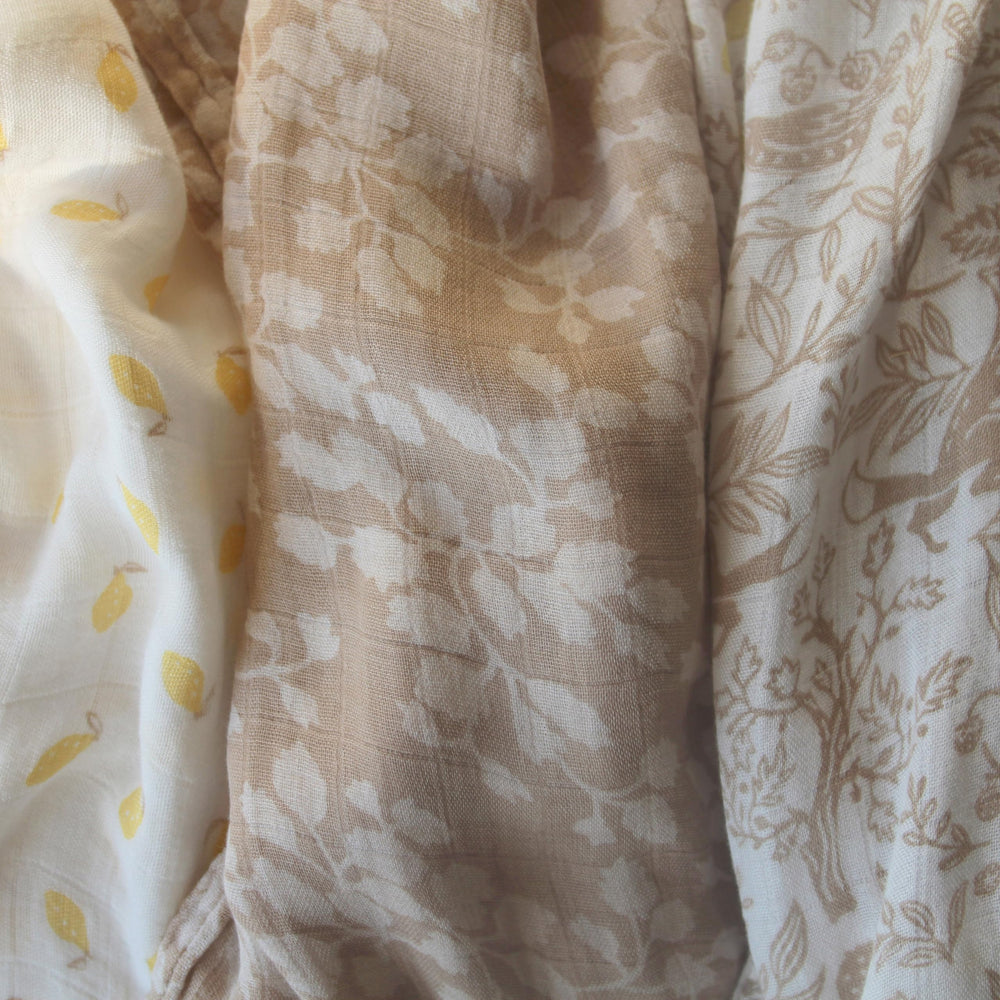 aden + anais Silky Soft Swaddle Woodland packaging image signals sustainable packaging.