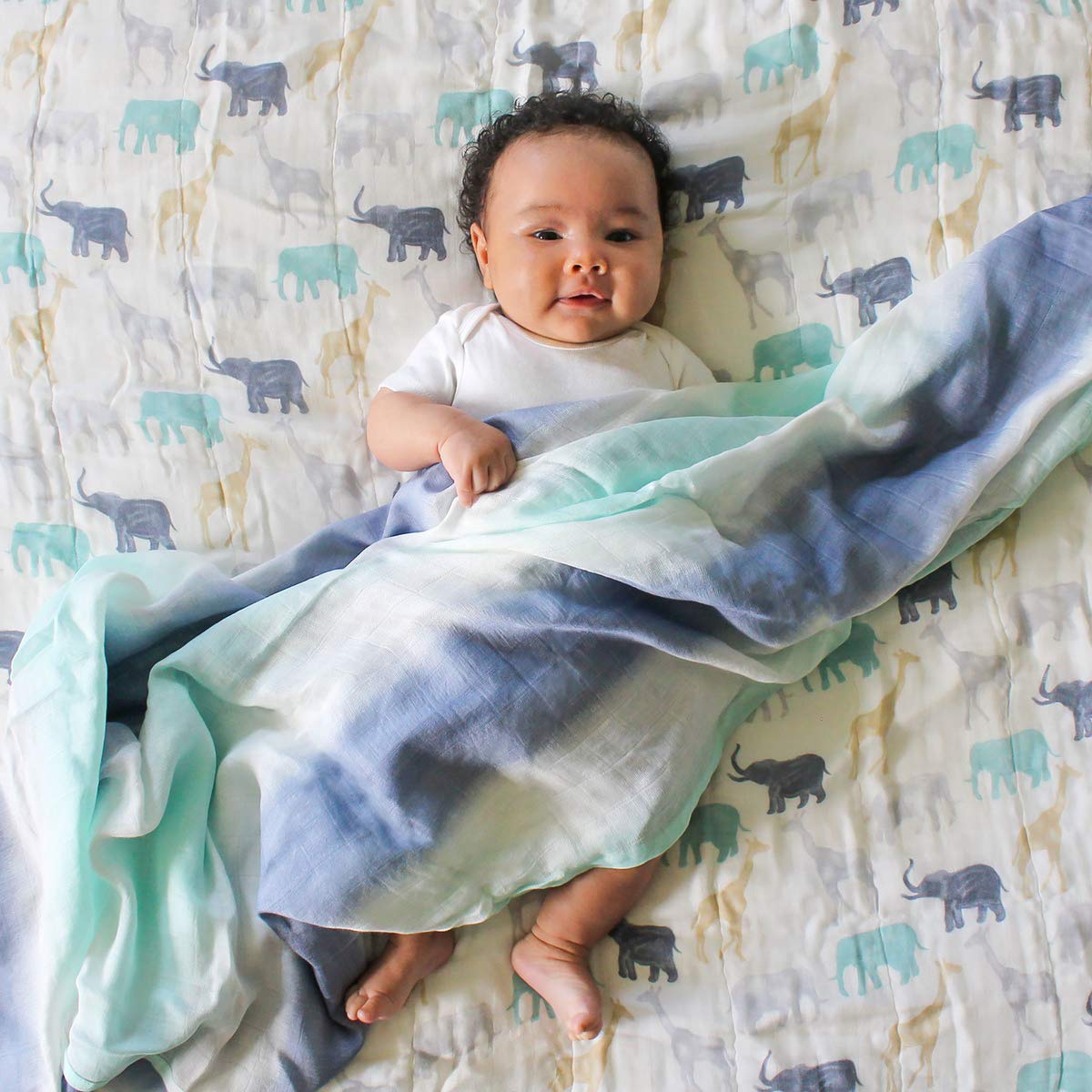 aden + anais Silky Soft Swaddle doubles as a burp cloth, gentle and absorbent