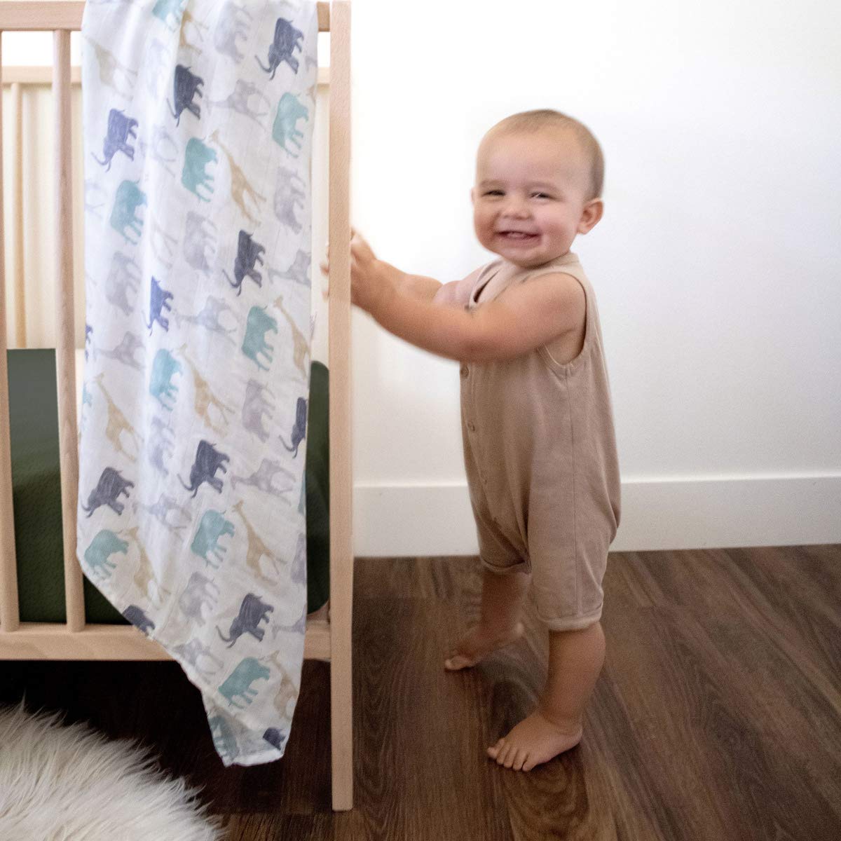 aden + anais Silky Soft Swaddle as changing pad cover, smooth and washable