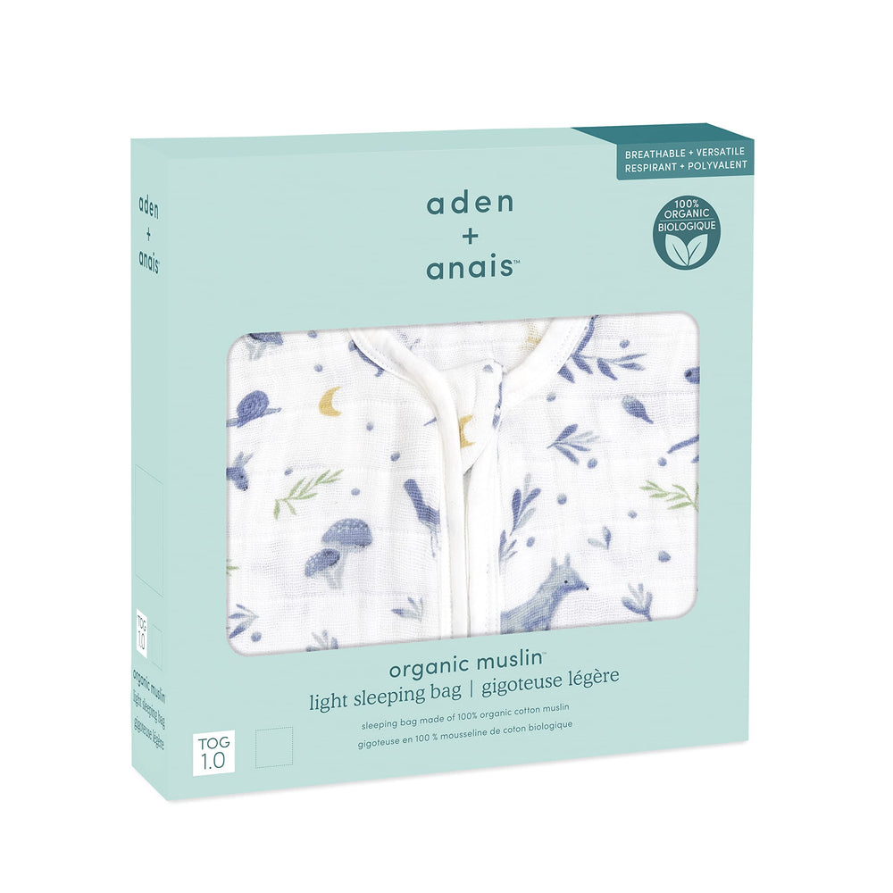 aden +anais sleeping bag muslin closeup shows soft breathable fabric and durability