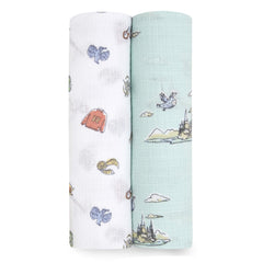 aden + anais swaddle blanket two-pack 44x44 inches offers generous wrapping space for newborn comfort