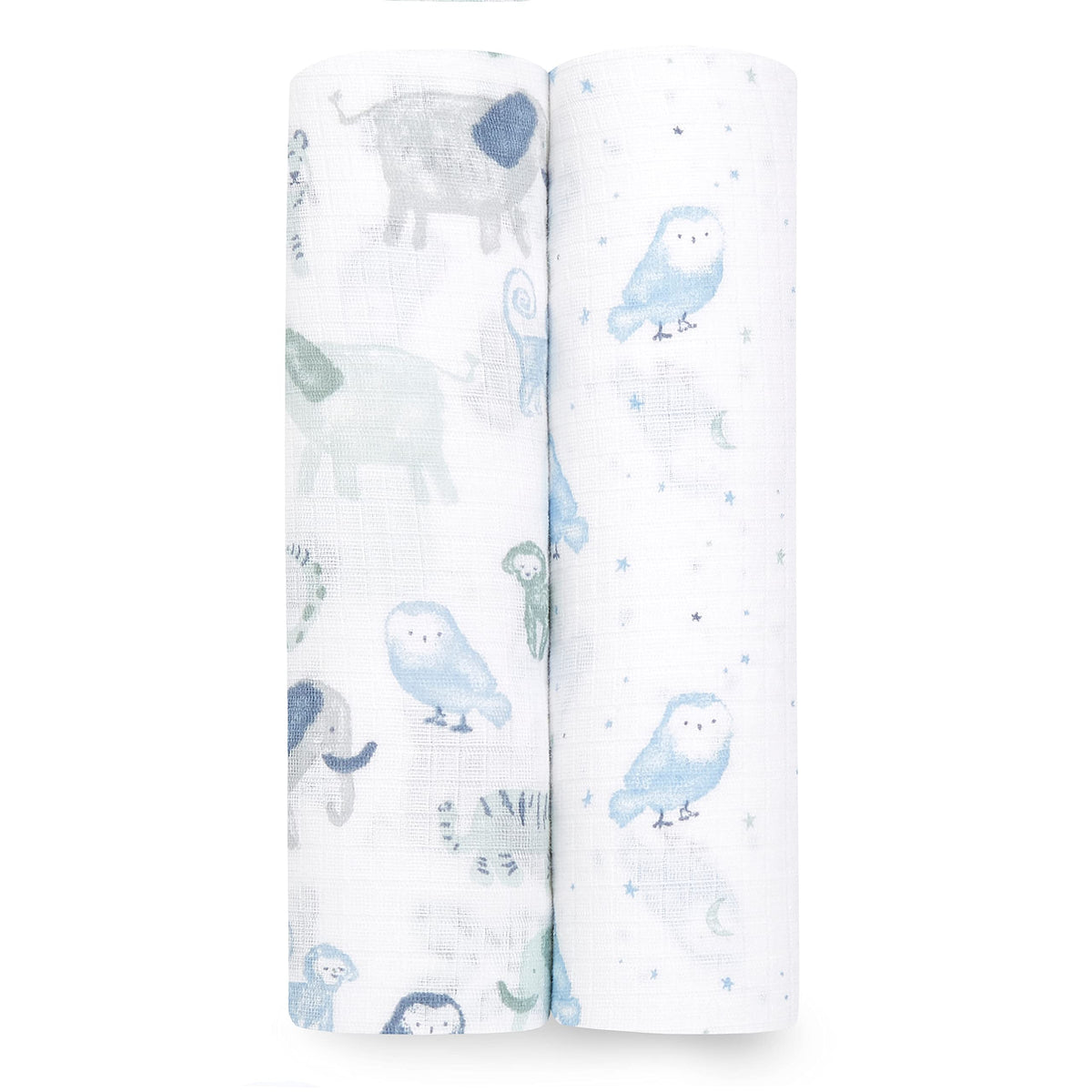 aden +anais swaddle blanket 2-pack folded setup for easy packing and gifting