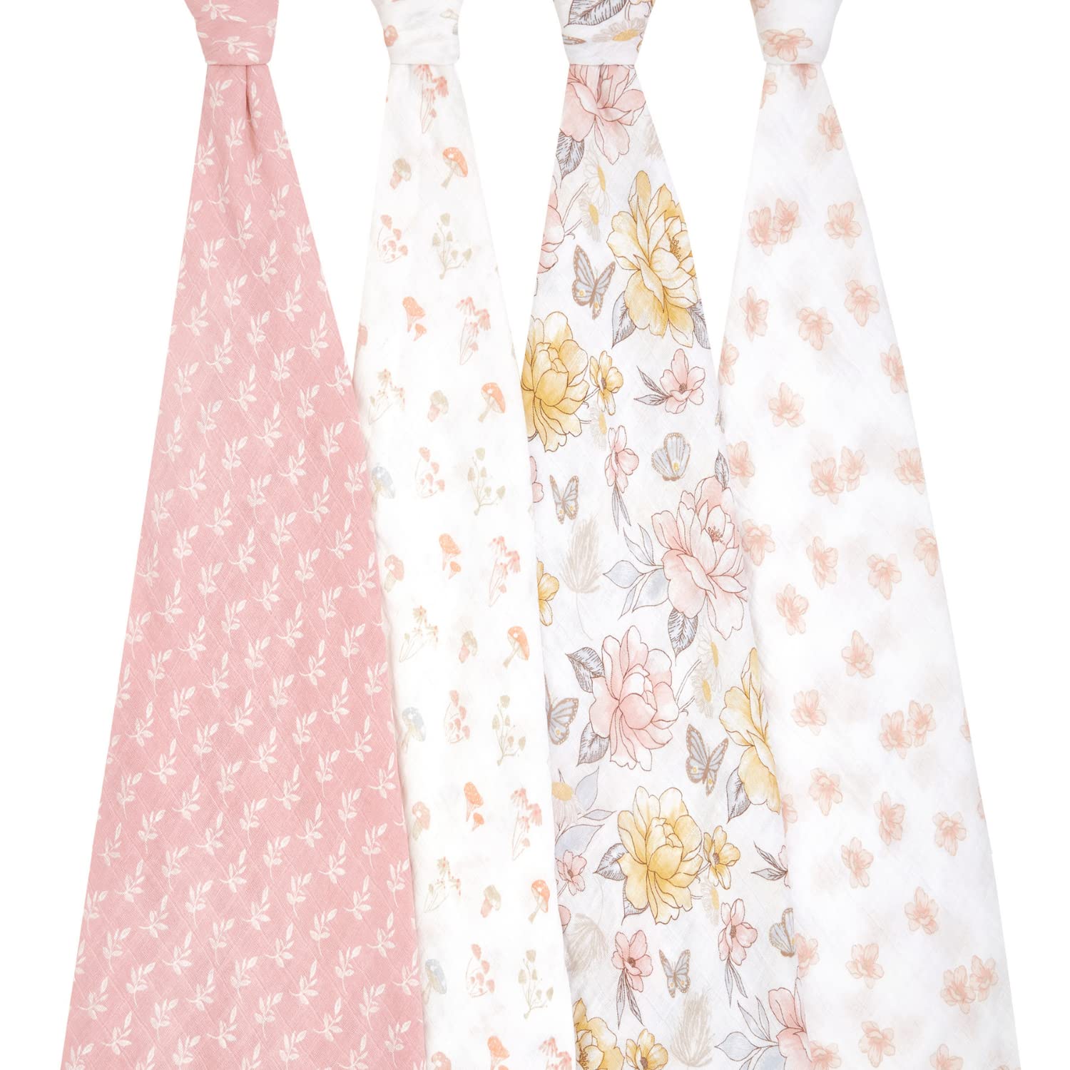 aden + anais Earthly swaddle blanket swaddling scene demonstrates cozy containment for calm newborn moments.