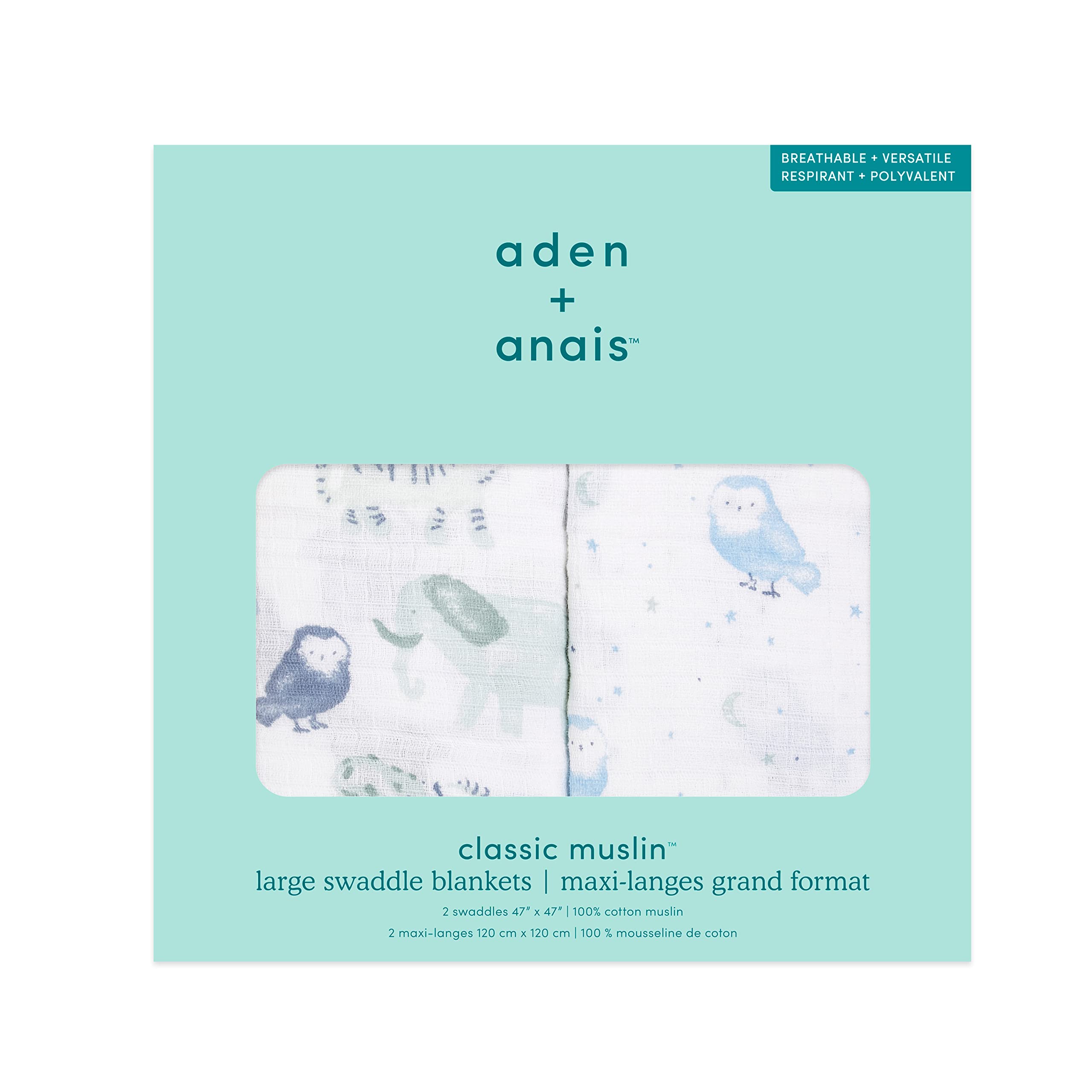 aden +anais swaddle blanket 2-pack baby receiving blanket doubles as stroller cover