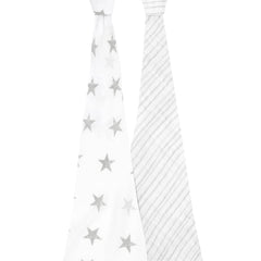 aden + anais dusty swaddle blanket laid flat shows soft breathable fabric for easy sleep transitions