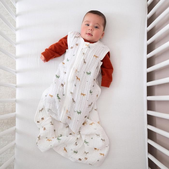 aden + anais two-layer muslin breathable fabric shown for airy comfort