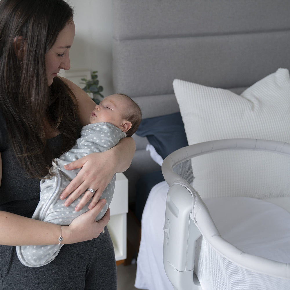 aden + anais Velboa Wrap blue Scandinavian Sky newborn cozy blanket for safe sleep routine