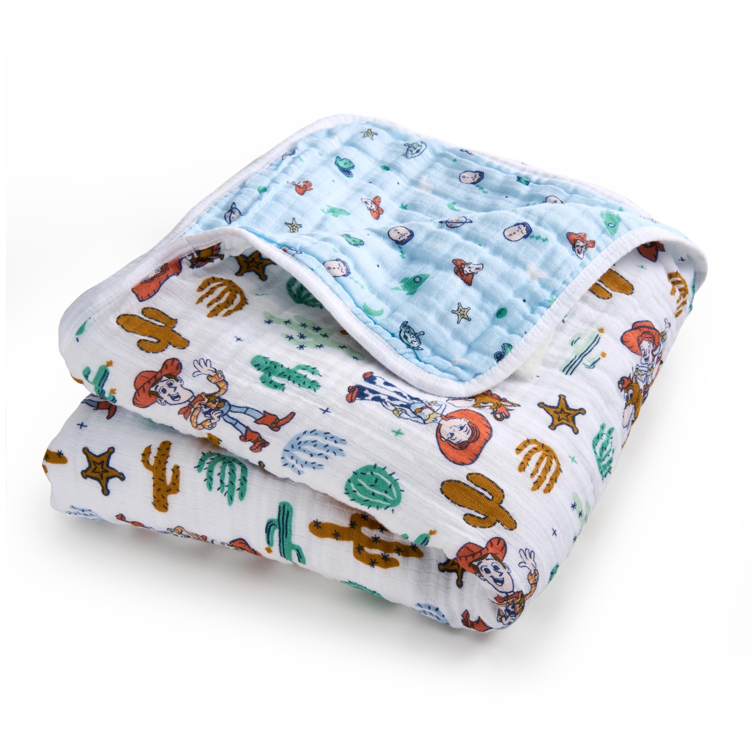 aden + anais Woody blanket close-up shows soft, skin friendly fabric for cozy snuggles