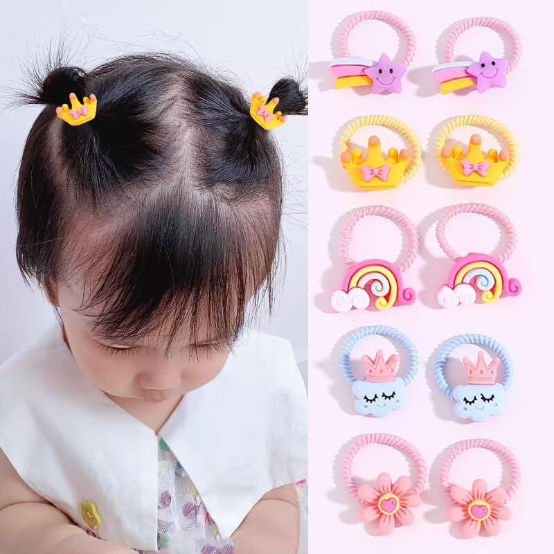ADIASEN pastel hair ties coordinate with outfits for cheerful, easy styling.