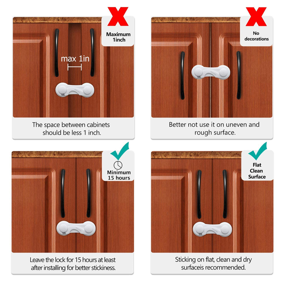 Adoric Life cabinet door locked in-use illustrating child safety in kitchen
