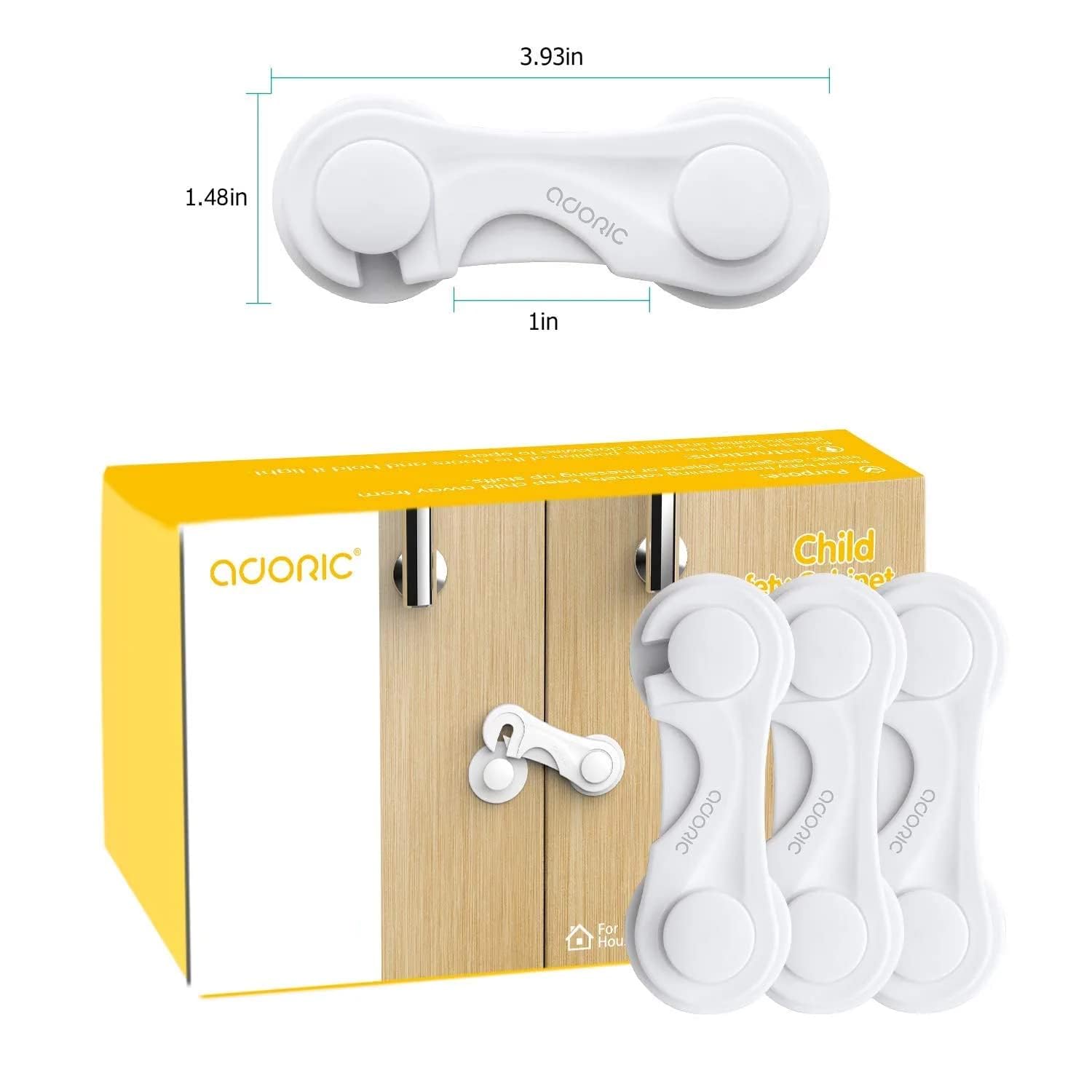 Adoric Life product dimensions label helps verify fit before install
