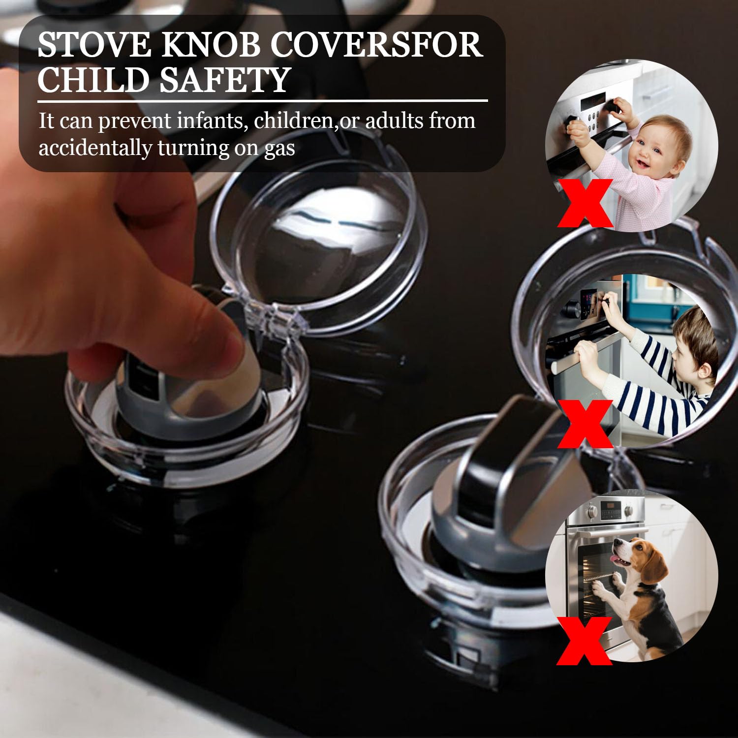 ADULLPONY knob panel-fit on various stoves supports flexible home safety.