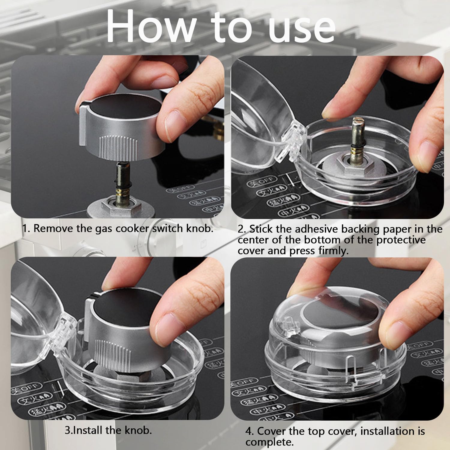 ADULLPONY removable-design knob covers allow easy temperature adjustments during cooking.