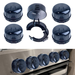 ADULLPONY stove knob safety cover front view with double buckle for childproofing